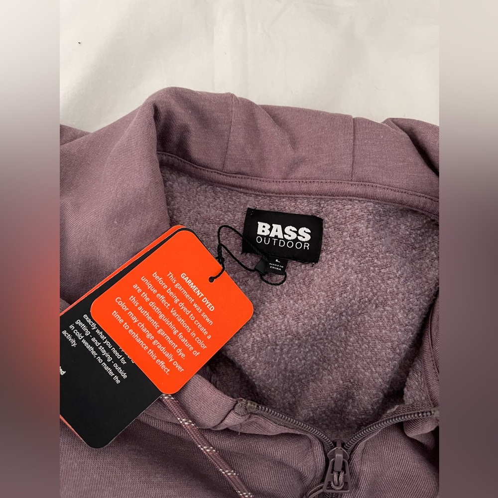 💃 BASS OUTDOOR Hibernate Half-Zip Hoodie Dusty Rose Women’s Size L NWT - Picture 3 of 4
